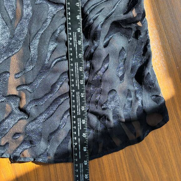Y2K Additions by Chico's Sheer Zebra Print Blouse Black Funky Chic Size 1 - Picture 5 of 12